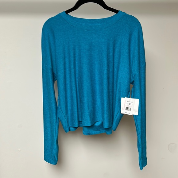 Beyond yoga open space pullover peacock blue - Picture 1 of 3